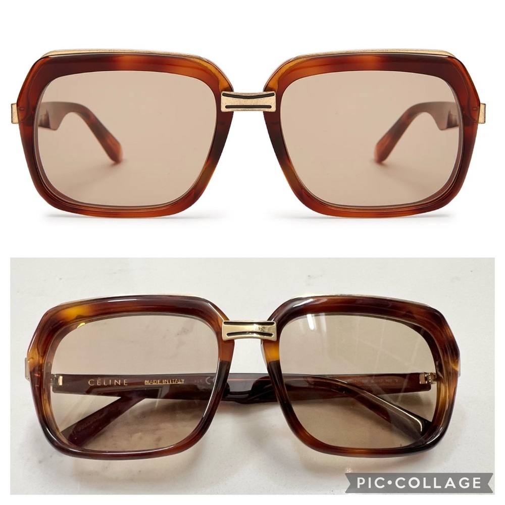 Céline by Phoebe Philo Brown Havana Tortoiseshell Acetate Sunglasses CL40050U